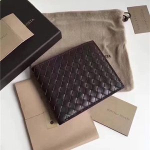 Bottega Veneta Bi-Fold Wallet Dark Brown